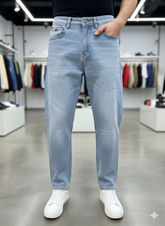 LCST MEN'S LIGHT WASH STRAIGHT FIT DENIM JEANS